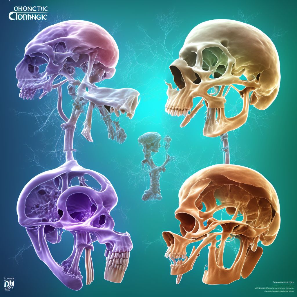 Chronic osteomyelitis with draining sinus, other site digital illustration