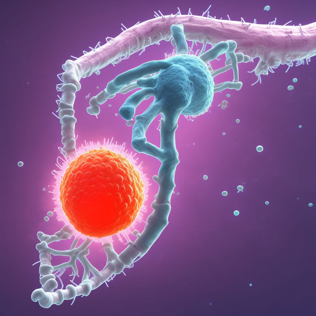 Idiopathic aseptic necrosis of left ulna digital illustration