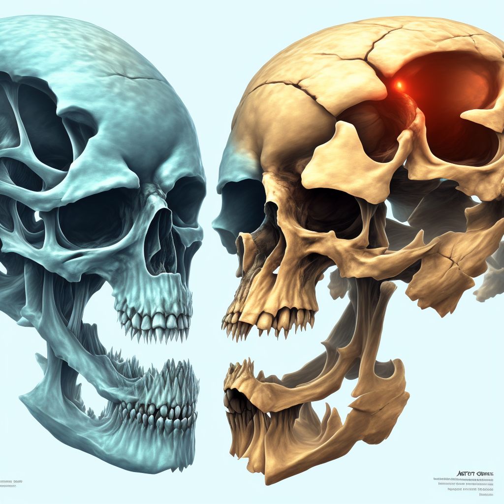 Osteonecrosis due to previous trauma, unspecified shoulder digital illustration