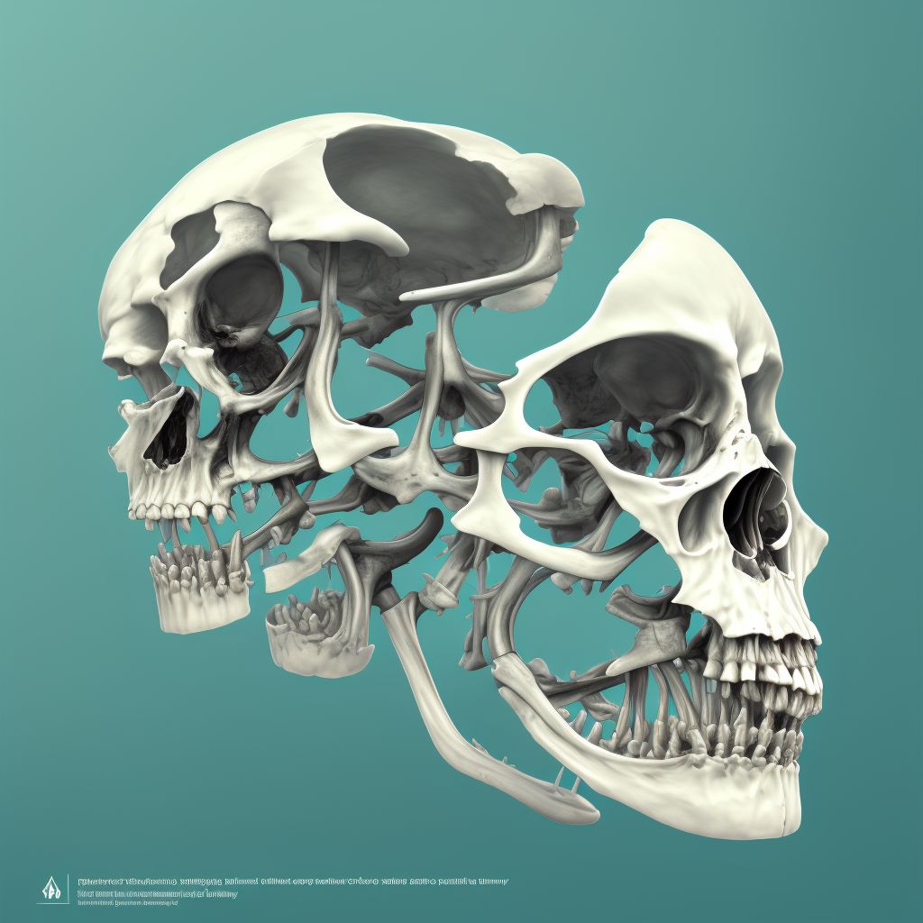 Osteonecrosis due to previous trauma, right humerus digital illustration