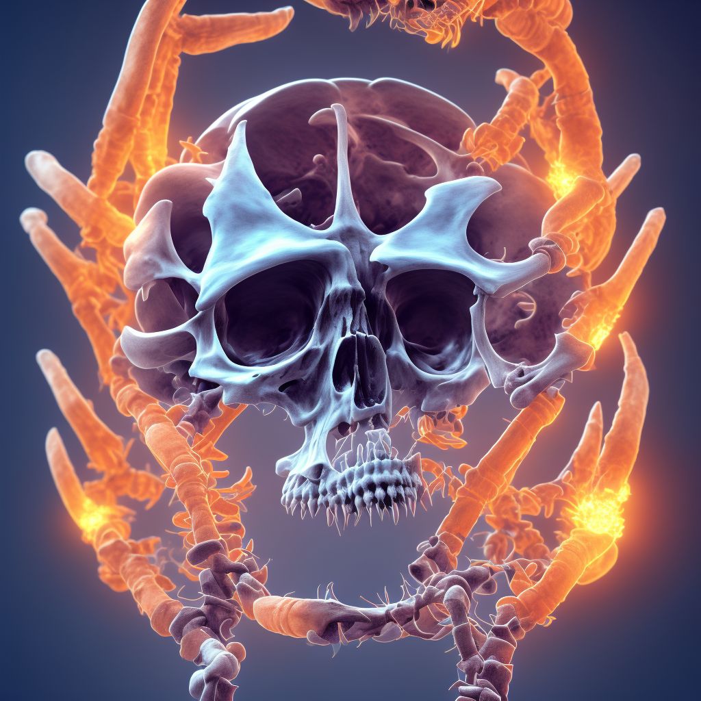 Osteonecrosis due to previous trauma, unspecified humerus digital illustration