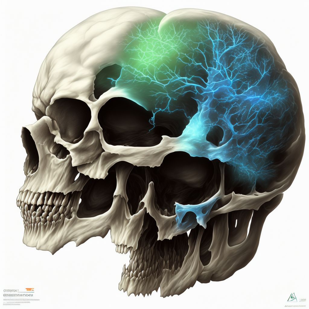 Osteonecrosis due to previous trauma, left toe(s) digital illustration