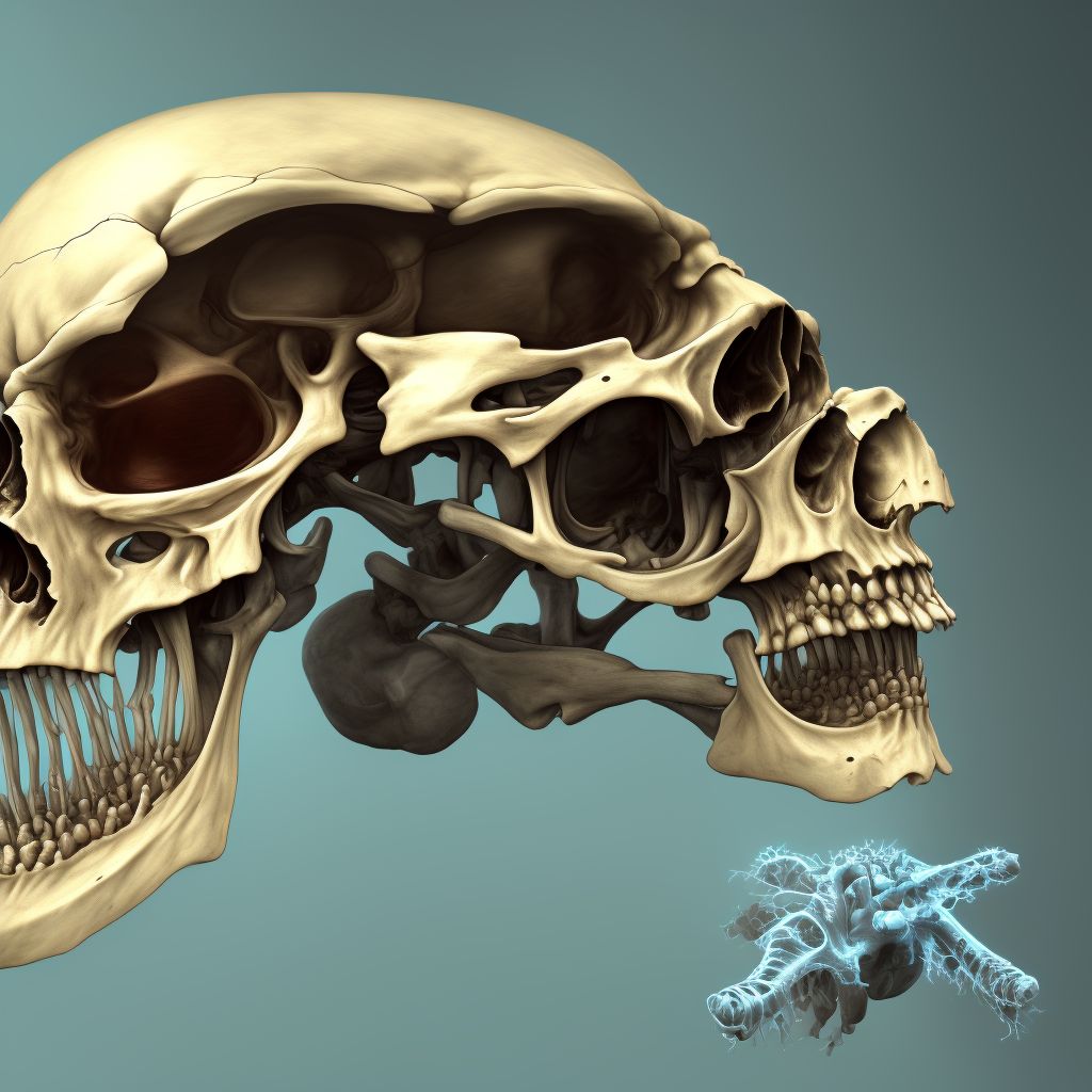 Other osteonecrosis, left humerus digital illustration