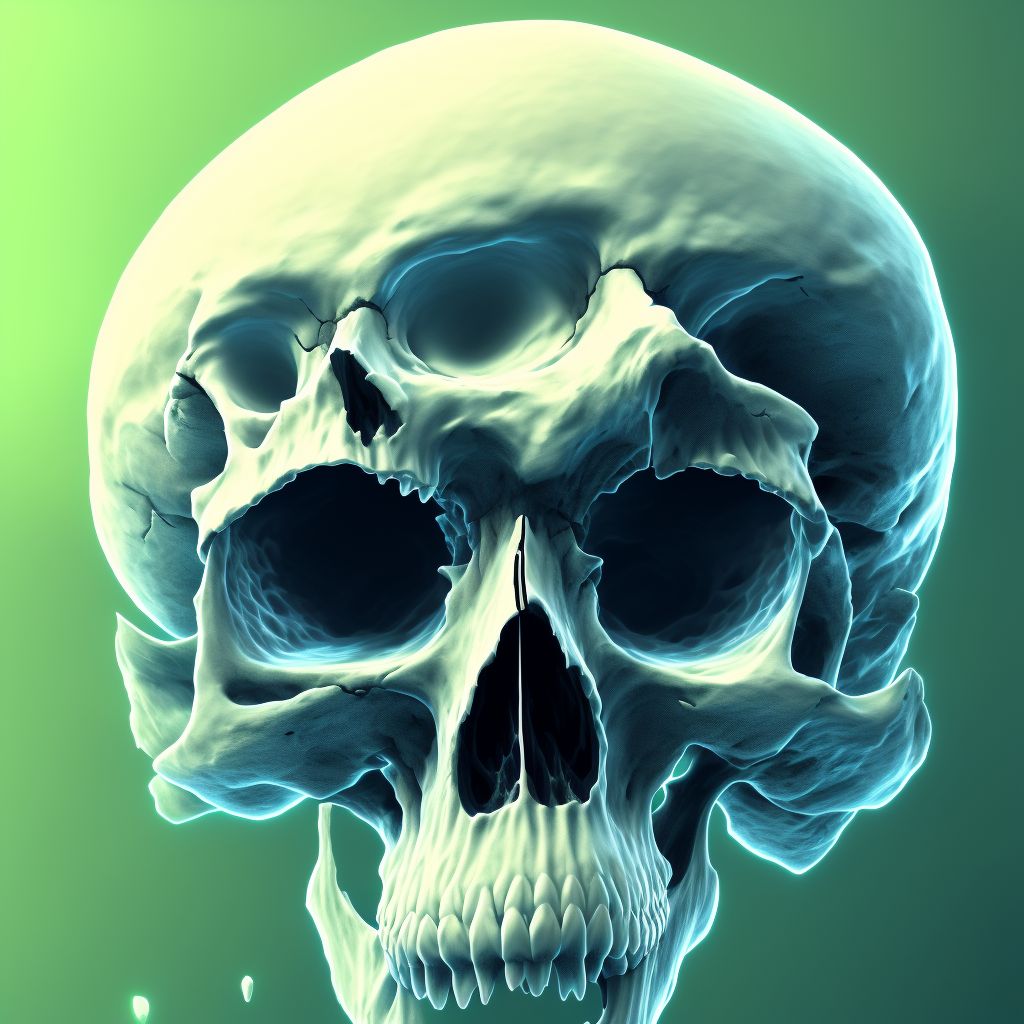 Osteitis deformans of skull digital illustration