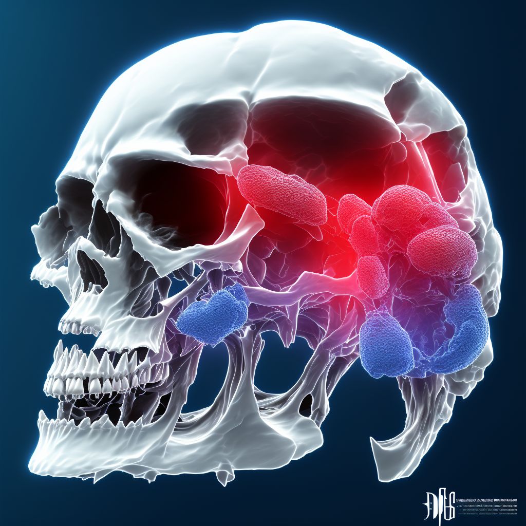 Osteitis deformans of unspecified shoulder digital illustration