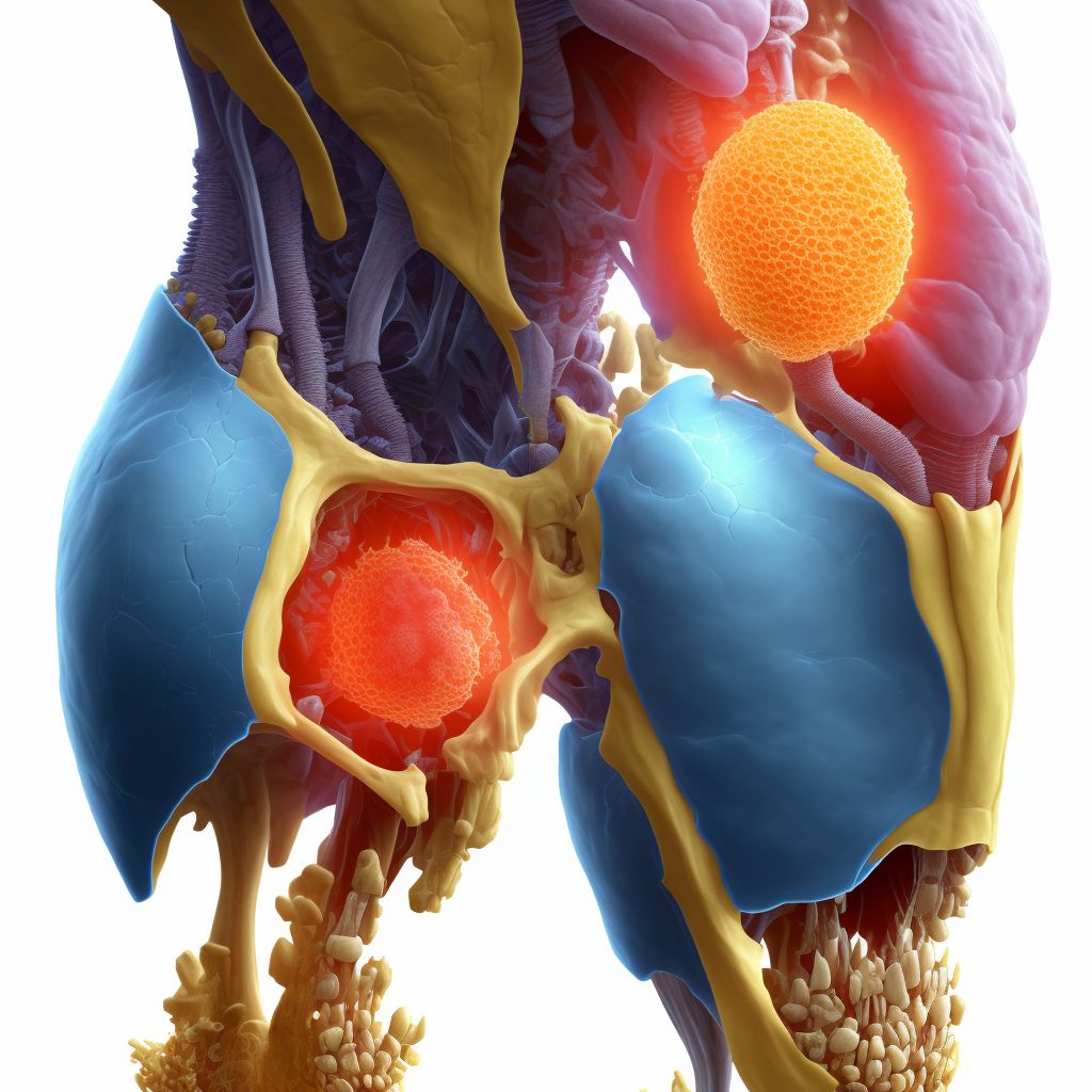 Osteitis deformans of unspecified lower leg digital illustration