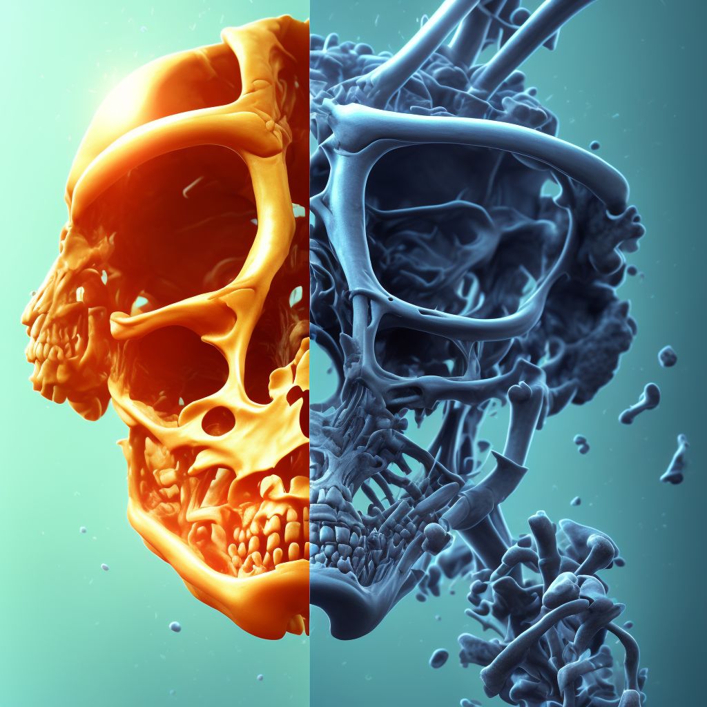 Partial physeal arrest, left proximal humerus digital illustration