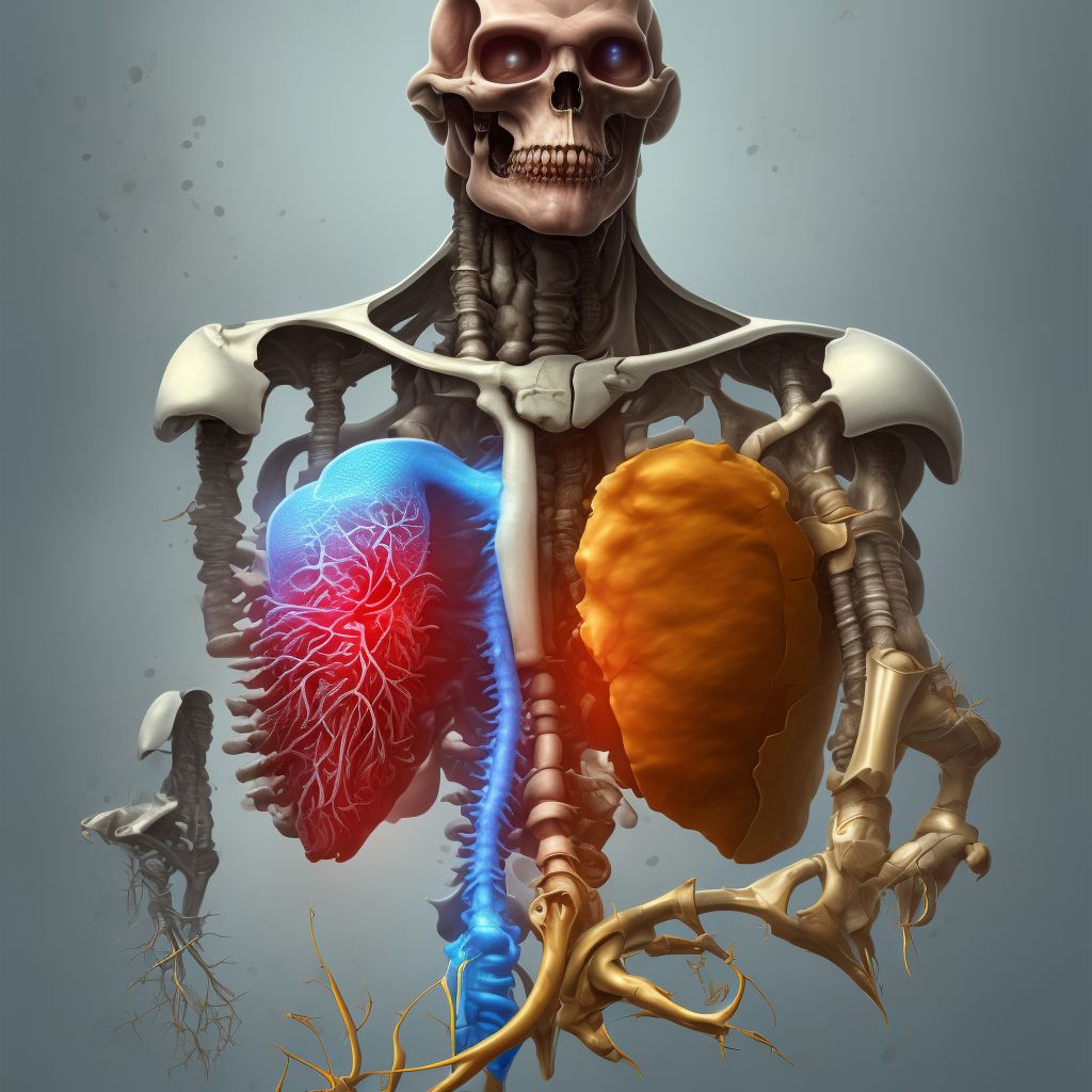 Partial physeal arrest, right distal humerus digital illustration