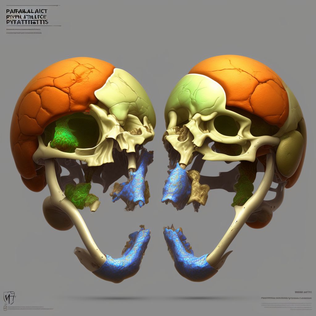 Partial physeal arrest, left distal tibia digital illustration