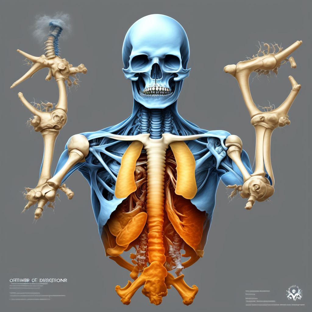 Other disorders of bone development and growth, right ulna digital illustration