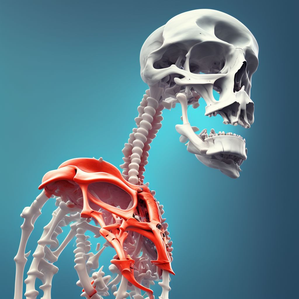 Hypertrophy of bone, right ulna digital illustration