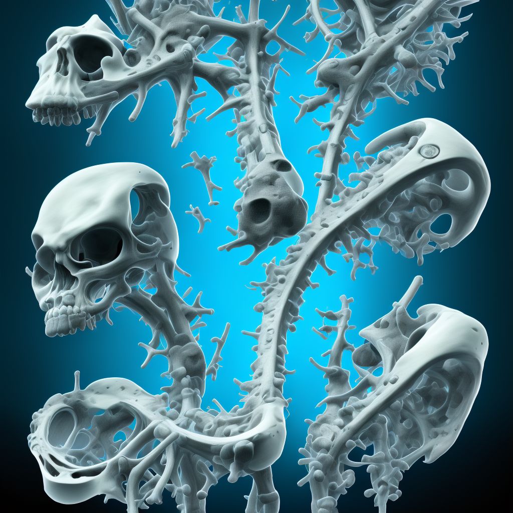 Hypertrophy of bone, unspecified ulna and radius digital illustration