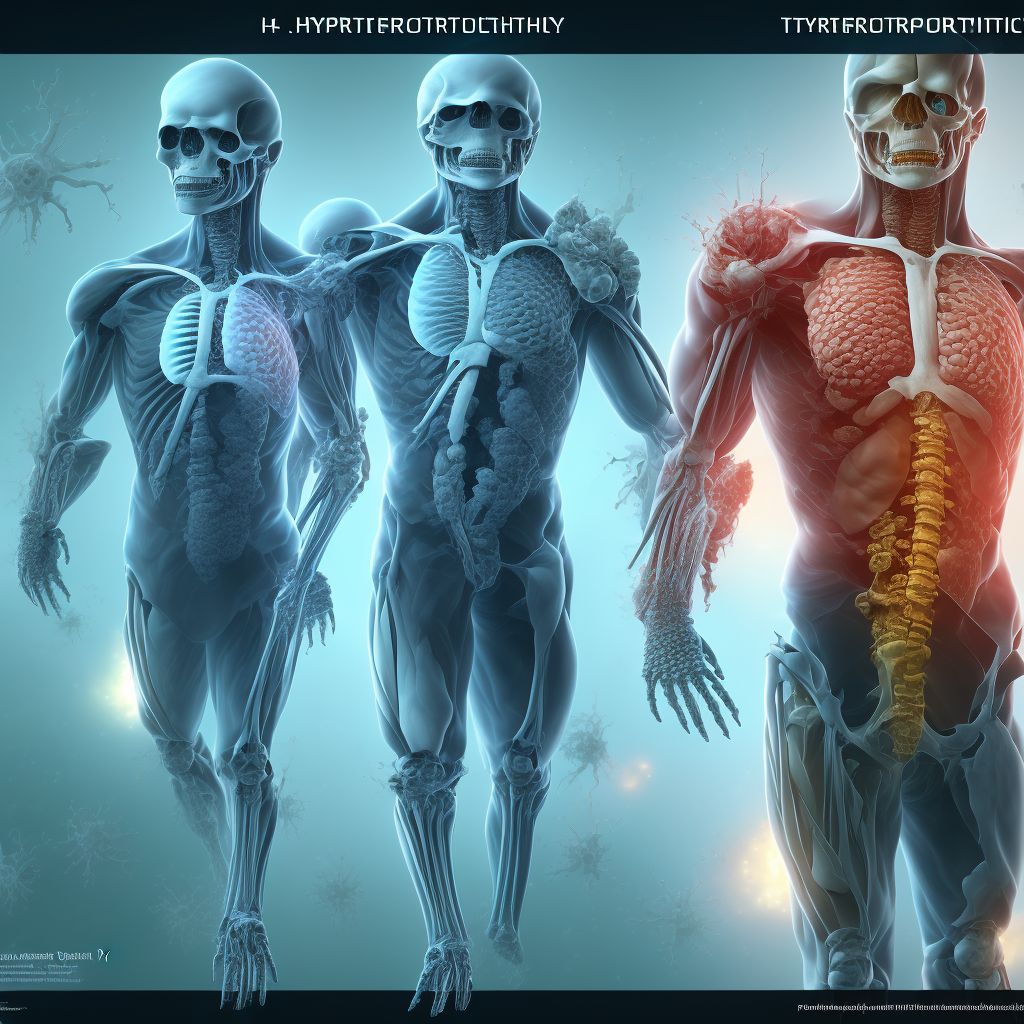 Other hypertrophic osteoarthropathy, unspecified ankle and foot digital illustration