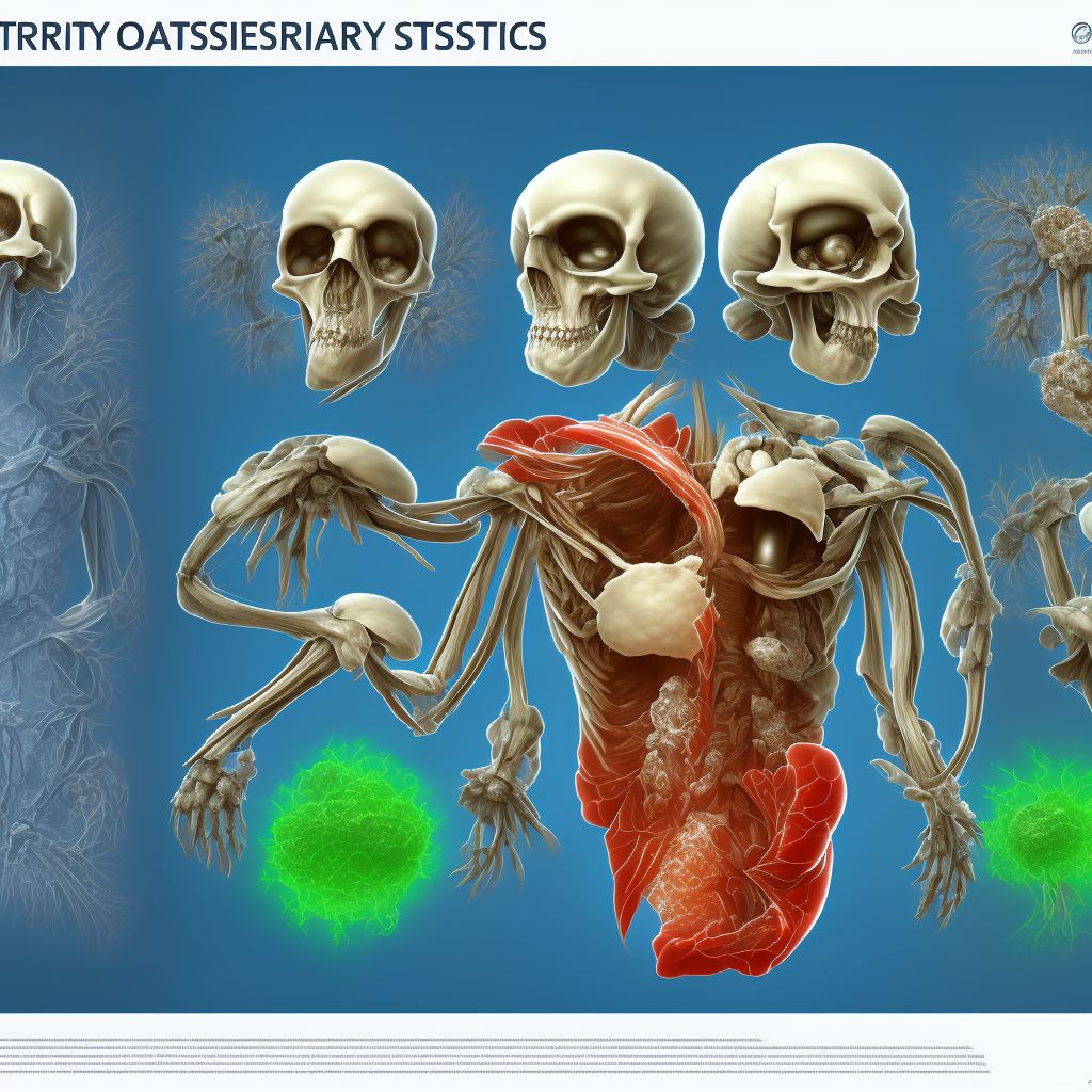 Osteolysis, unspecified upper arm digital illustration