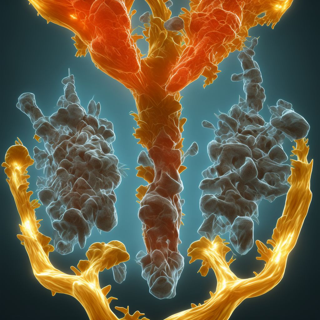 Osteolysis, unspecified hand digital illustration