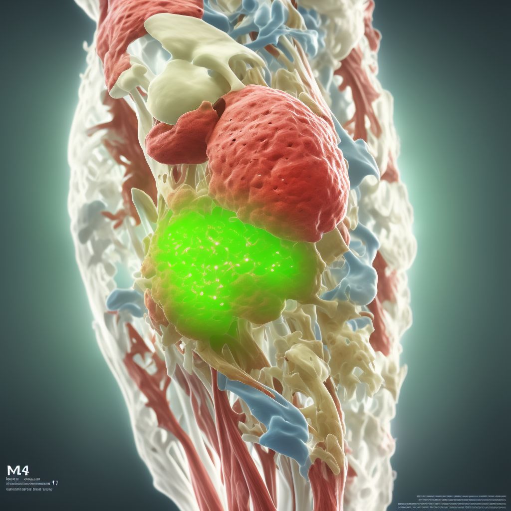 Osteolysis, unspecified thigh digital illustration