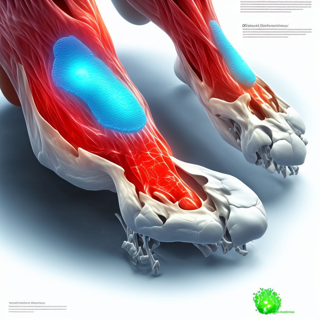 Osteolysis, unspecified ankle and foot digital illustration