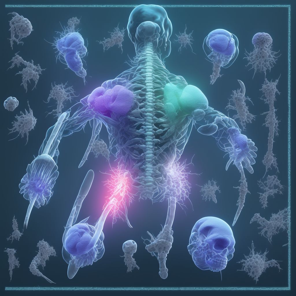 Osteopathy after poliomyelitis, unspecified upper arm digital illustration