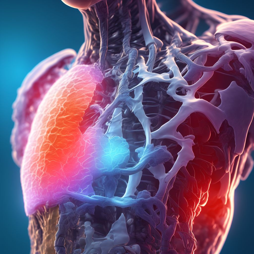 Major osseous defect, left shoulder region digital illustration