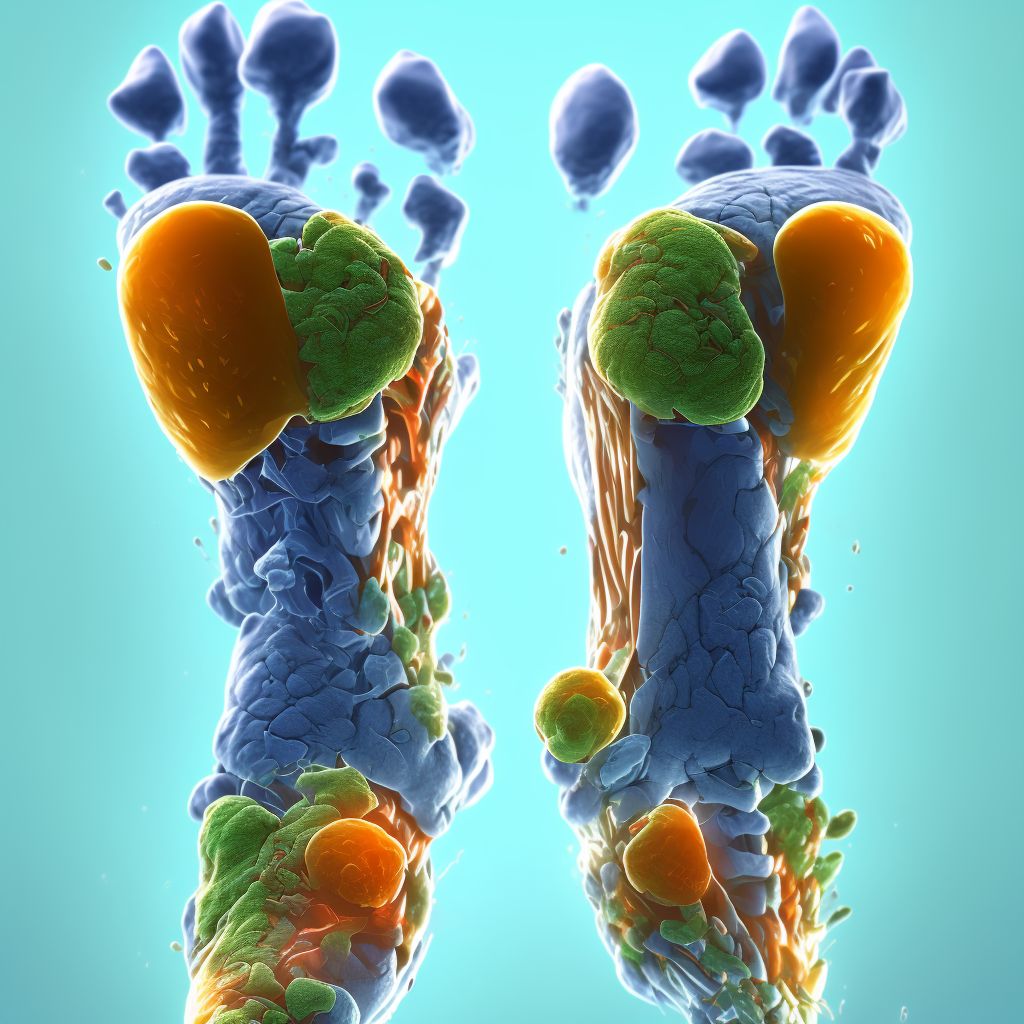 Major osseous defect, right ankle and foot digital illustration