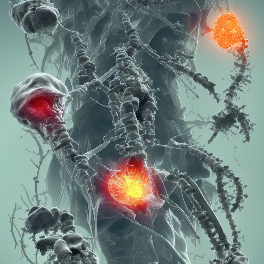 Osteonecrosis in diseases classified elsewhere, unspecified lower leg digital illustration