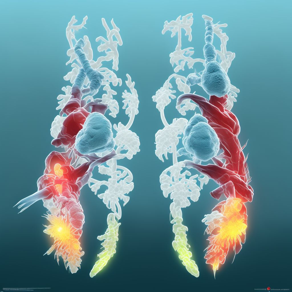 Osteonecrosis in diseases classified elsewhere, left ankle and foot digital illustration