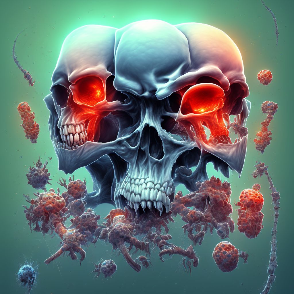 Osteitis deformans in neoplastic diseases, right shoulder digital illustration