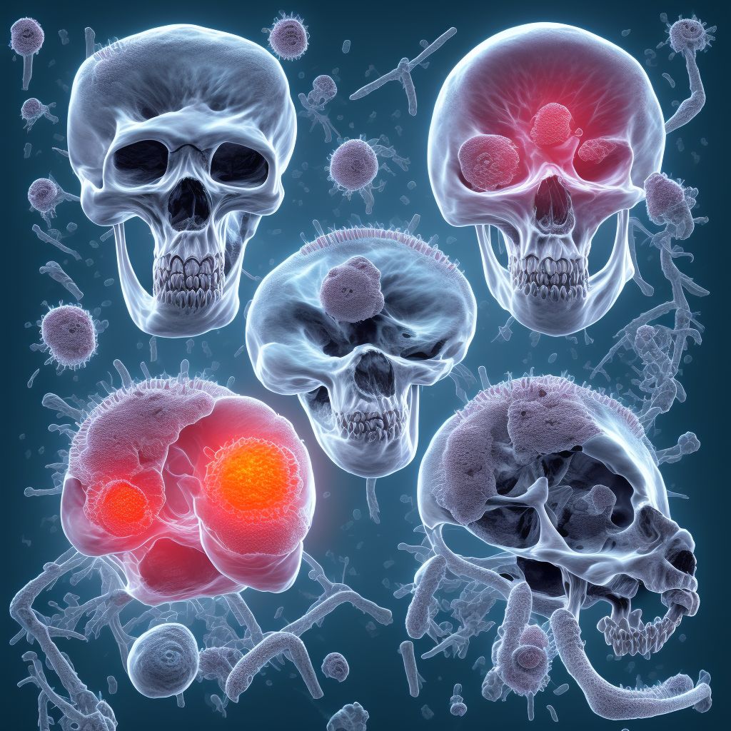 Osteitis deformans in neoplastic diseases, left upper arm digital illustration