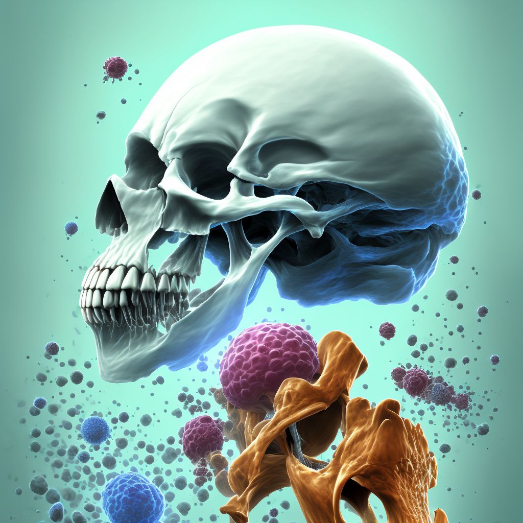 Osteitis deformans in neoplastic diseases, unspecified upper arm digital illustration