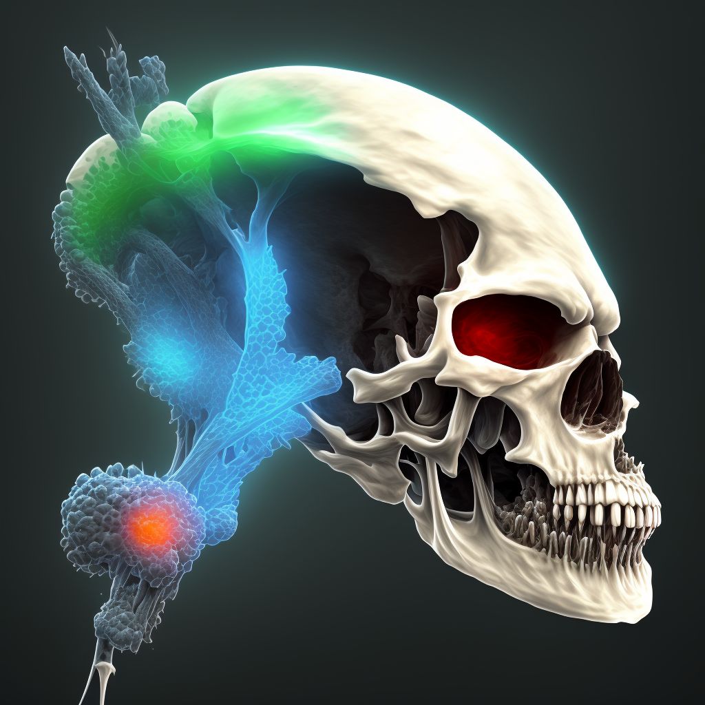 Osteitis deformans in neoplastic diseases, unspecified lower leg digital illustration