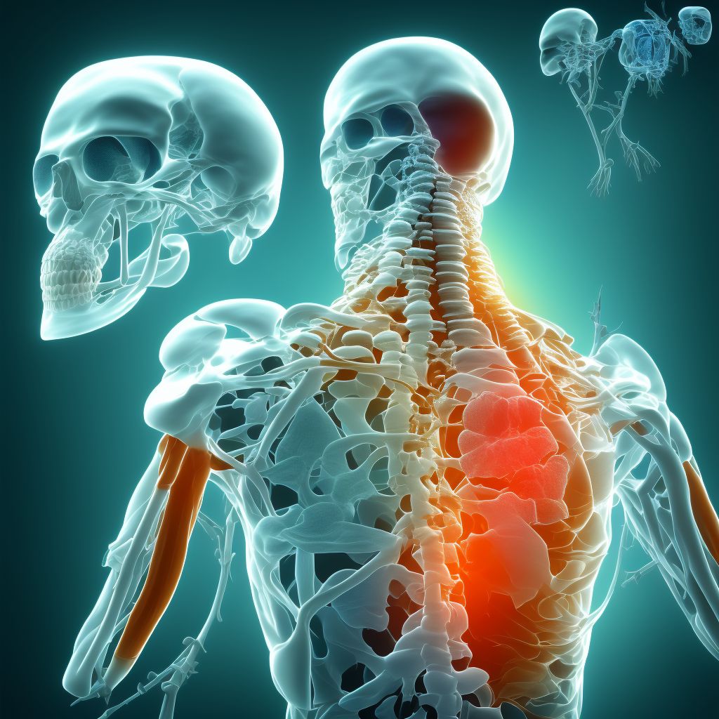 Osteopathy in diseases classified elsewhere, unspecified shoulder digital illustration