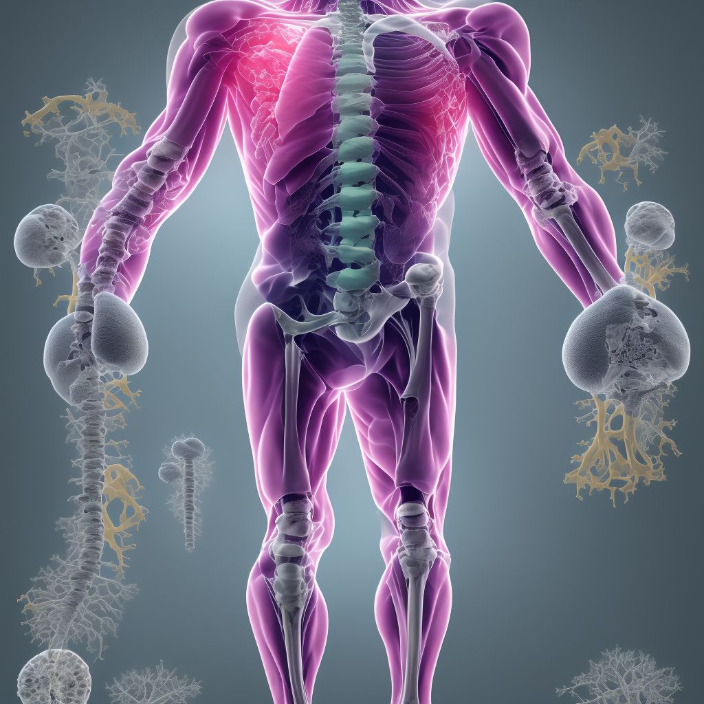 Osteopathy in diseases classified elsewhere, unspecified lower leg digital illustration