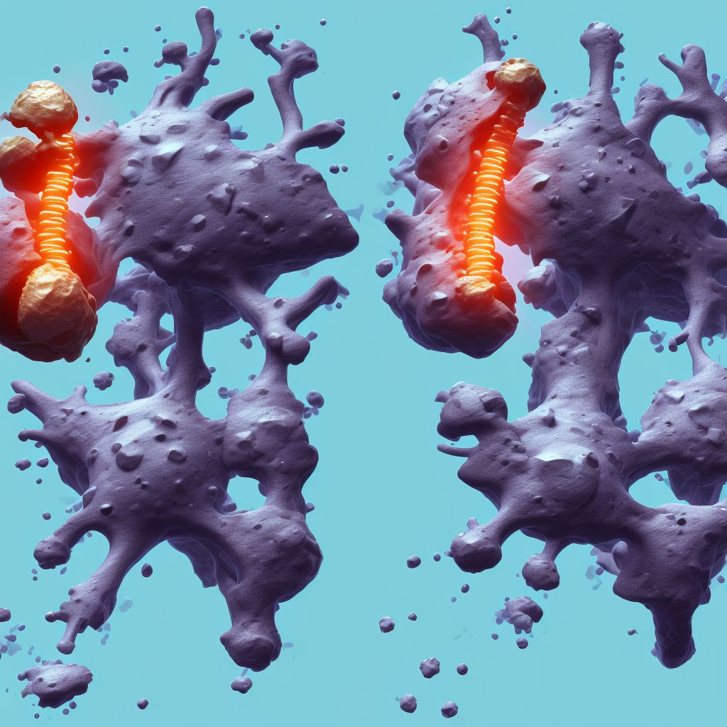 Other juvenile osteochondrosis of tibia and fibula, left leg digital illustration