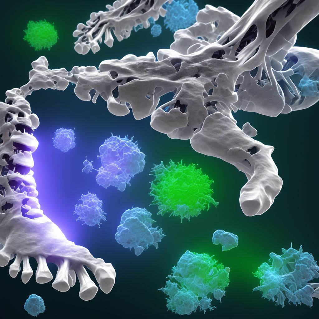 Osteochondritis dissecans, left ankle and joints of left foot digital illustration