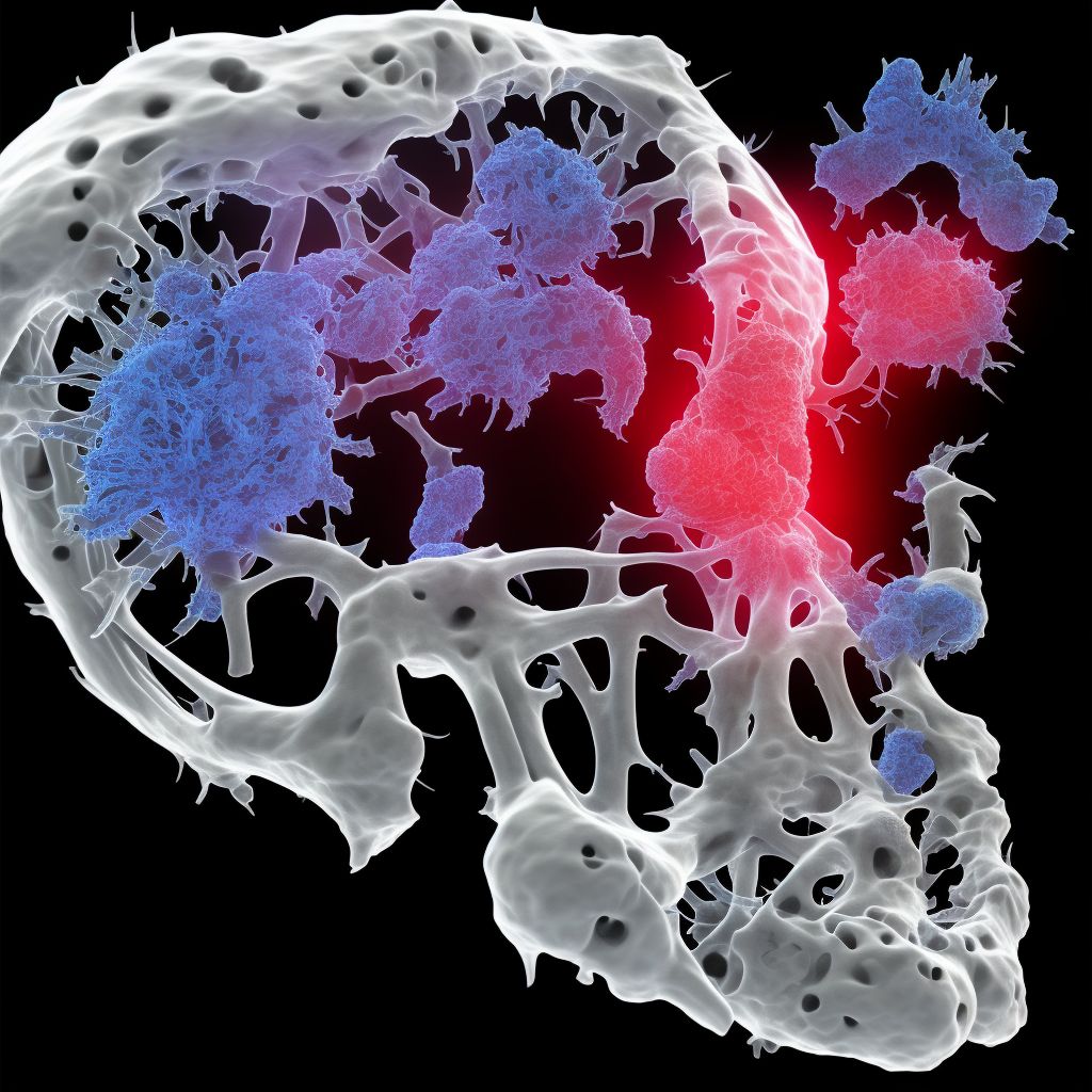 Osteochondropathy, unspecified, right upper arm digital illustration