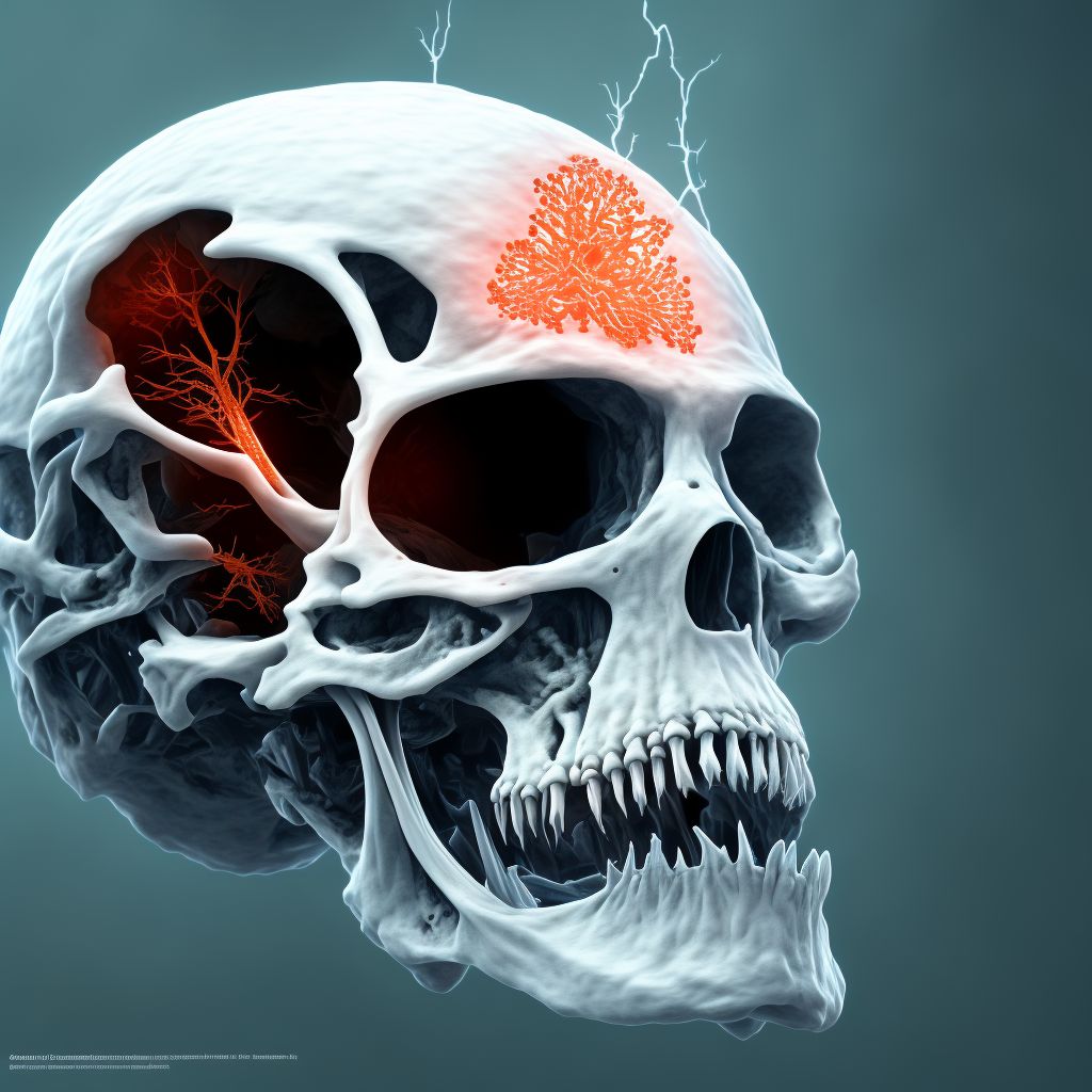 Osteochondropathy, unspecified, left hand digital illustration