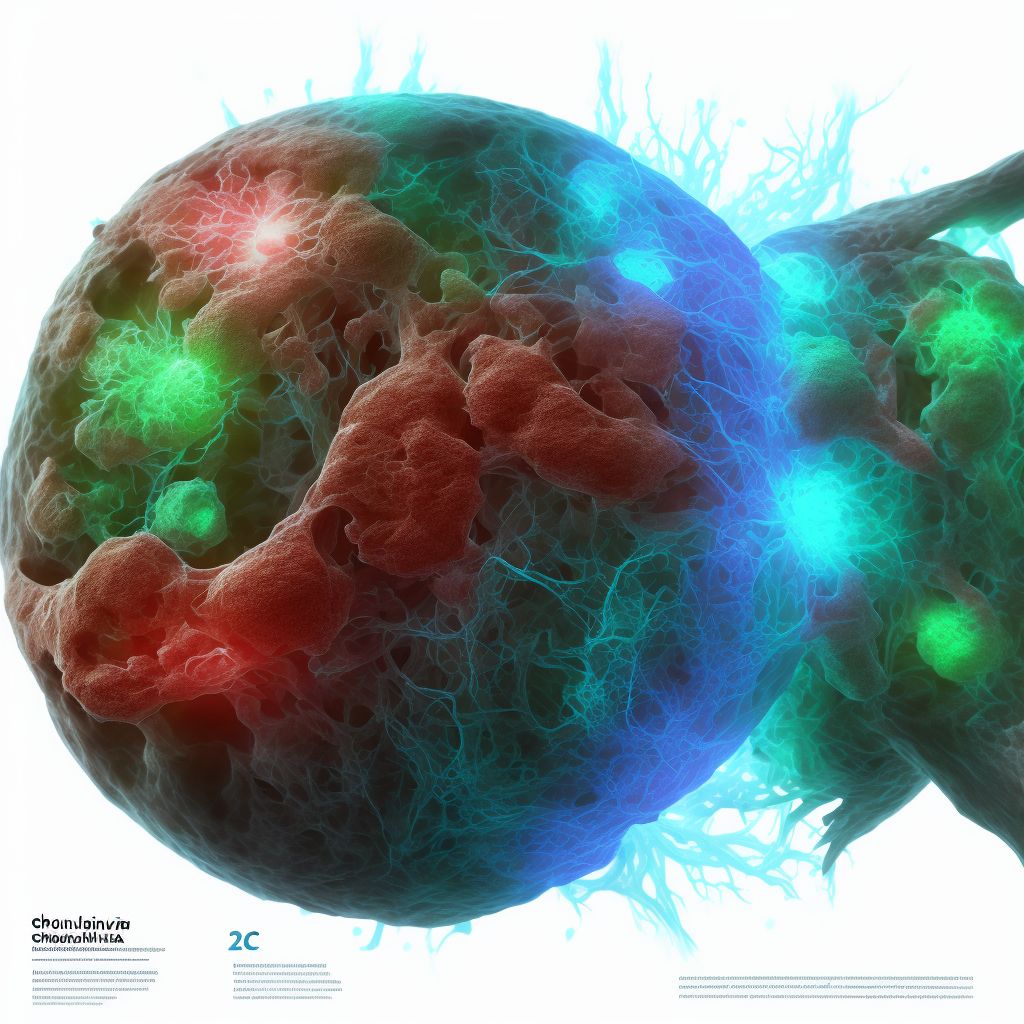 Chondromalacia, right knee digital illustration