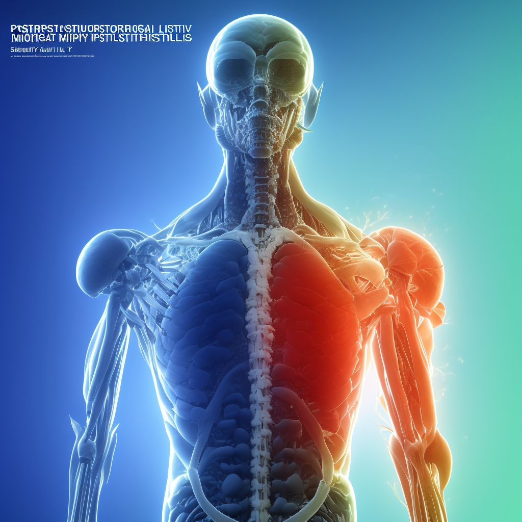 Postsurgical lordosis digital illustration