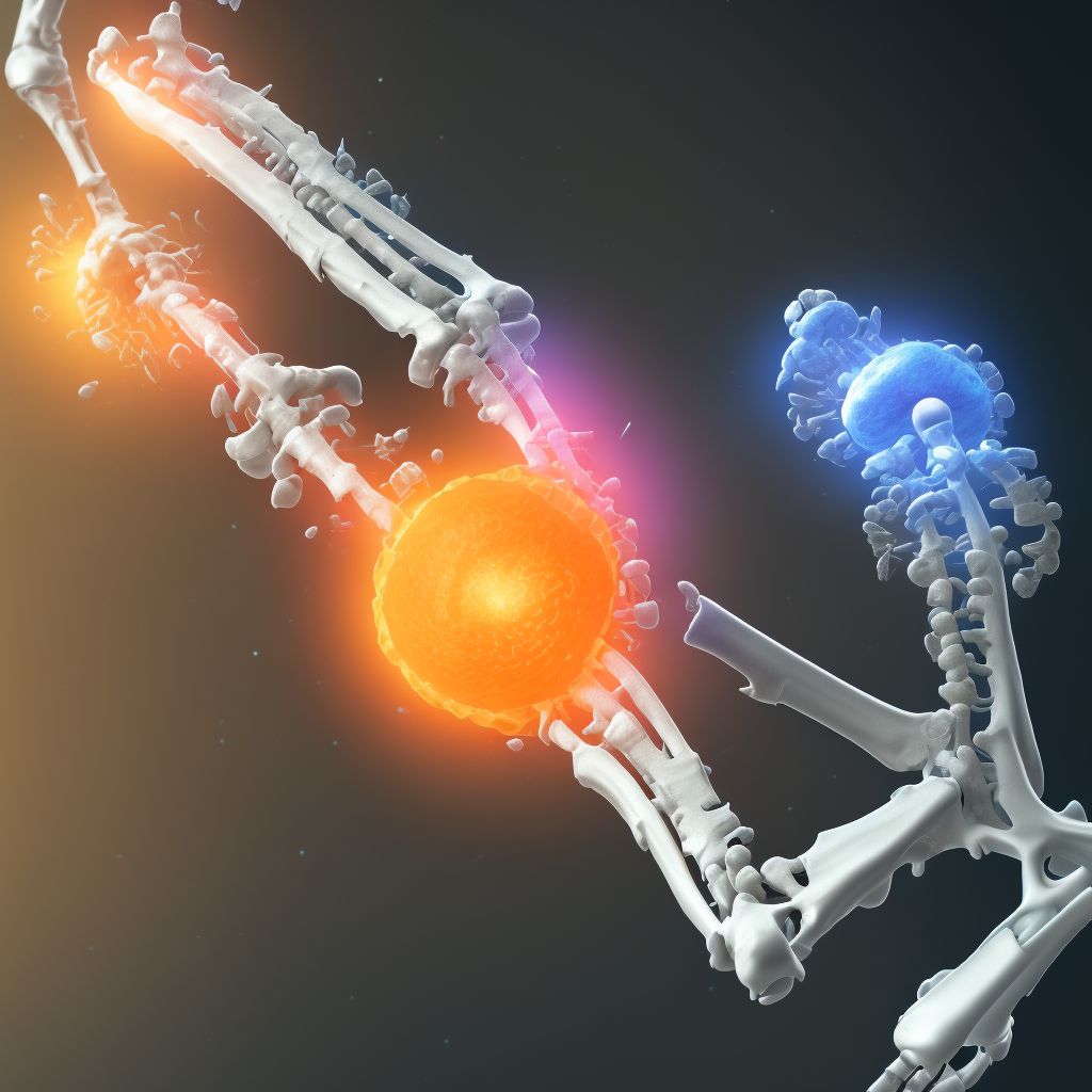 Fracture of radius or ulna following insertion of orthopedic implant, joint prosthesis, or bone plate, unspecified arm digital illustration