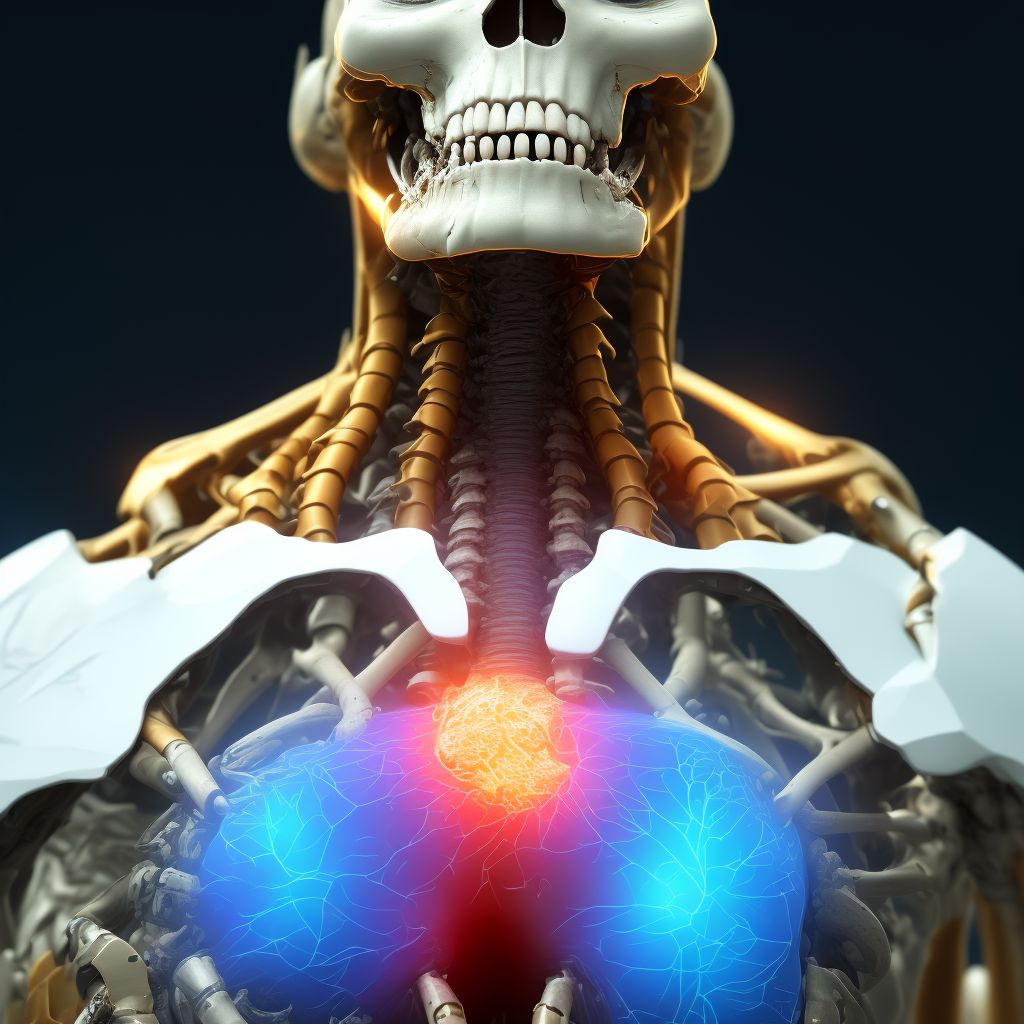 Periprosthetic fracture around internal prosthetic left shoulder joint, initial encounter digital illustration