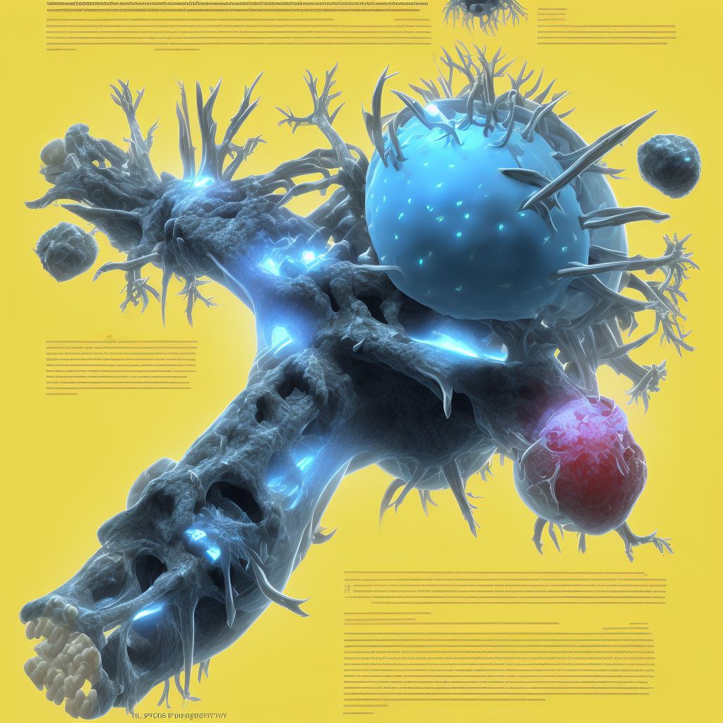 Periprosthetic fracture around other internal prosthetic joint, initial encounter digital illustration