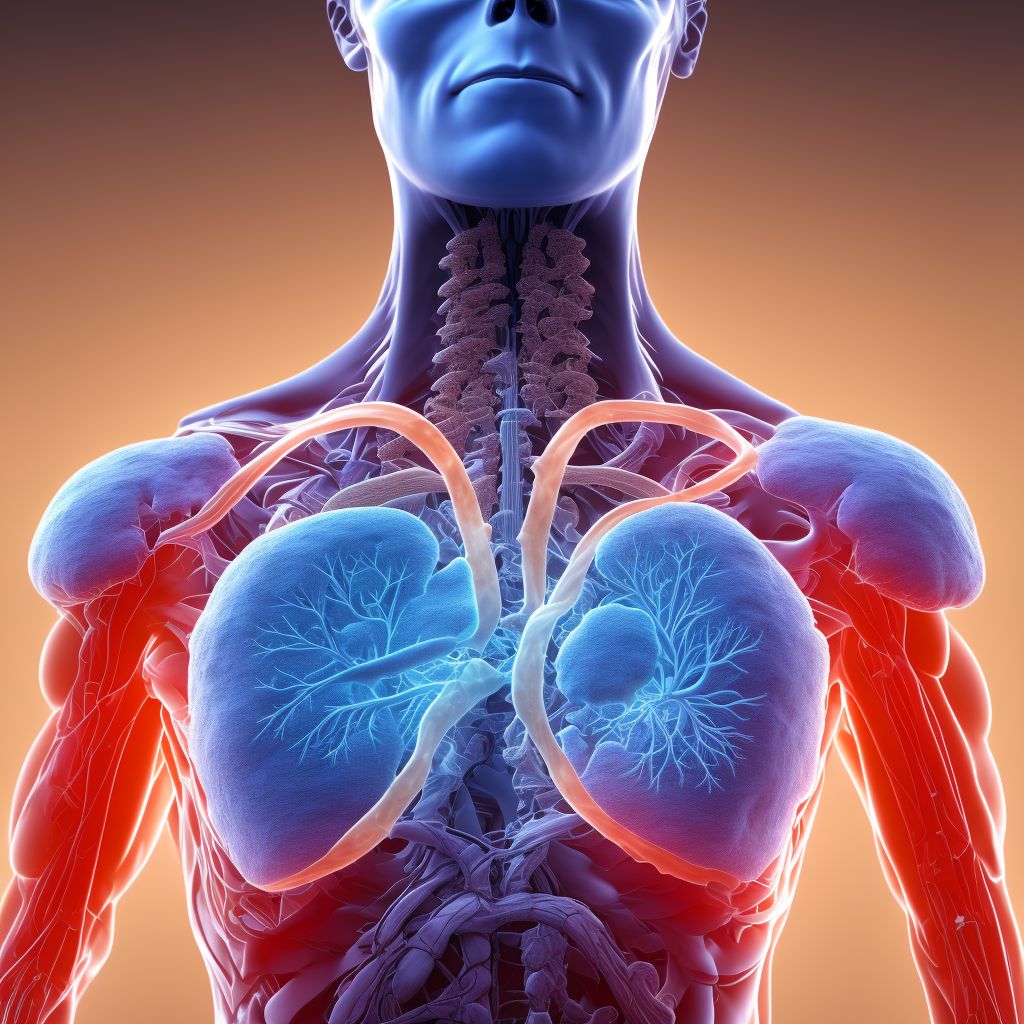 Segmental and somatic dysfunction of thoracic region digital illustration