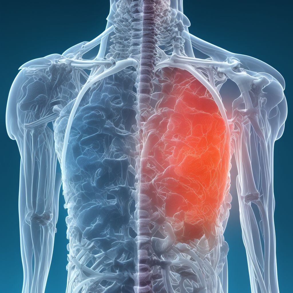 Segmental and somatic dysfunction of rib cage digital illustration