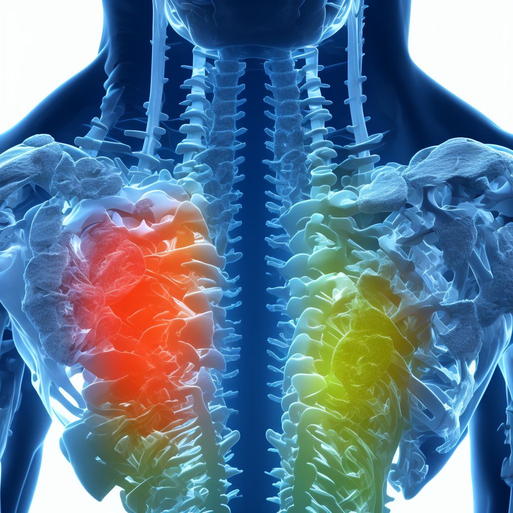 Subluxation complex (vertebral) of rib cage digital illustration