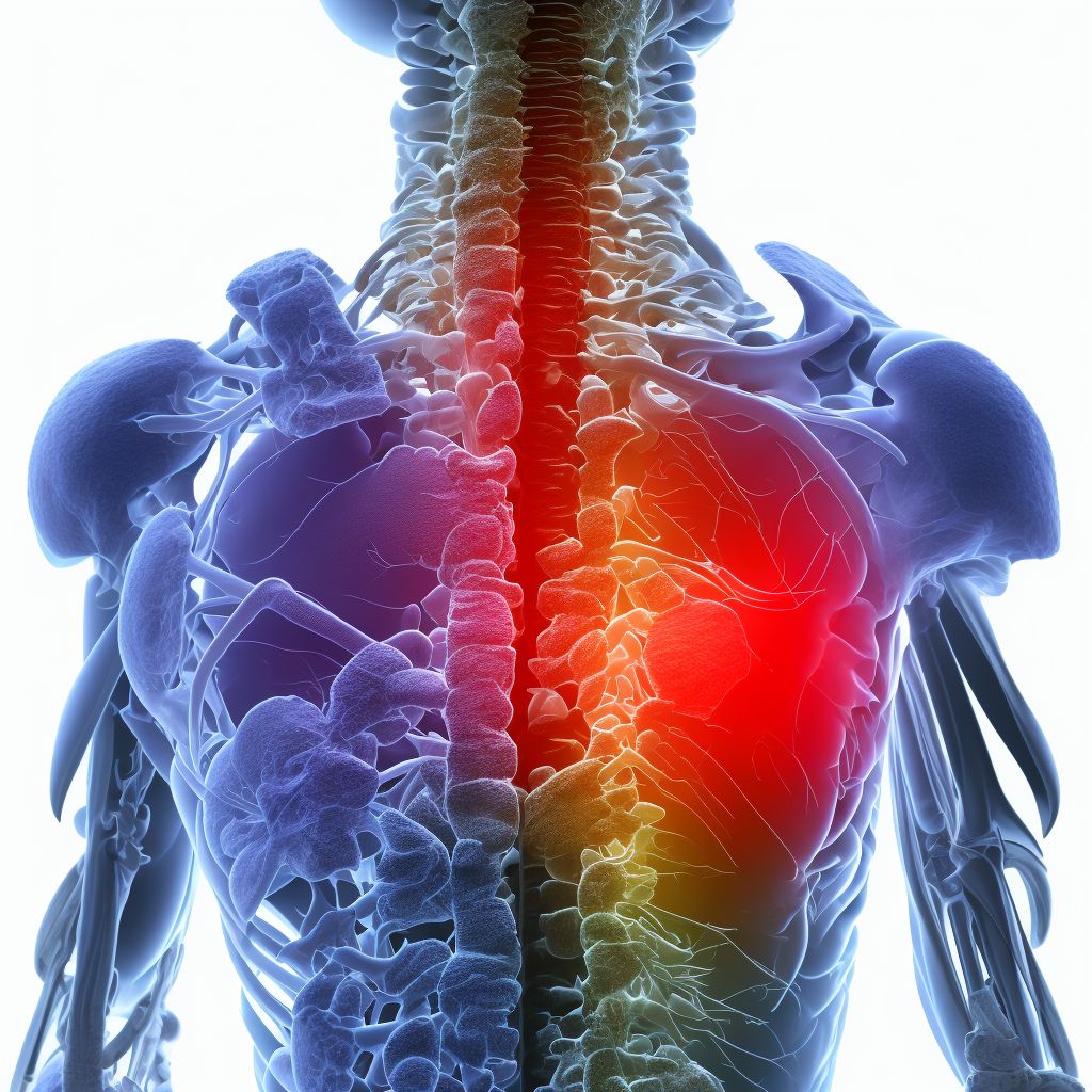 Subluxation complex (vertebral) of abdomen and other regions digital illustration