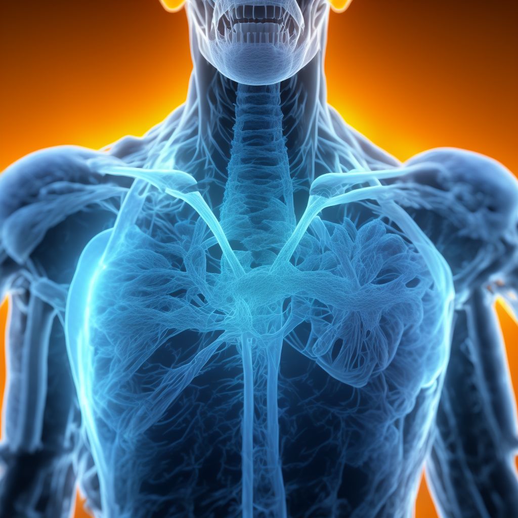 Subluxation stenosis of neural canal of thoracic region digital illustration