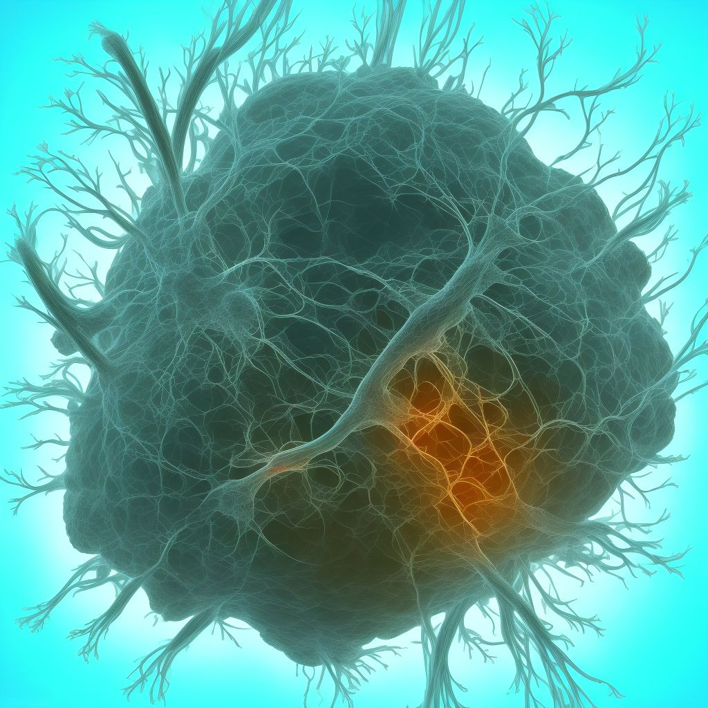 Osseous stenosis of neural canal of cervical region digital illustration