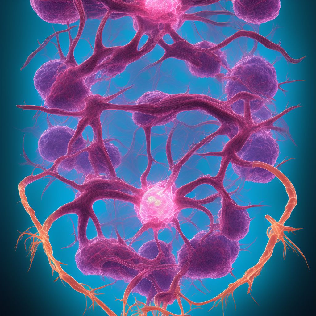 Osseous stenosis of neural canal of abdomen and other regions digital illustration