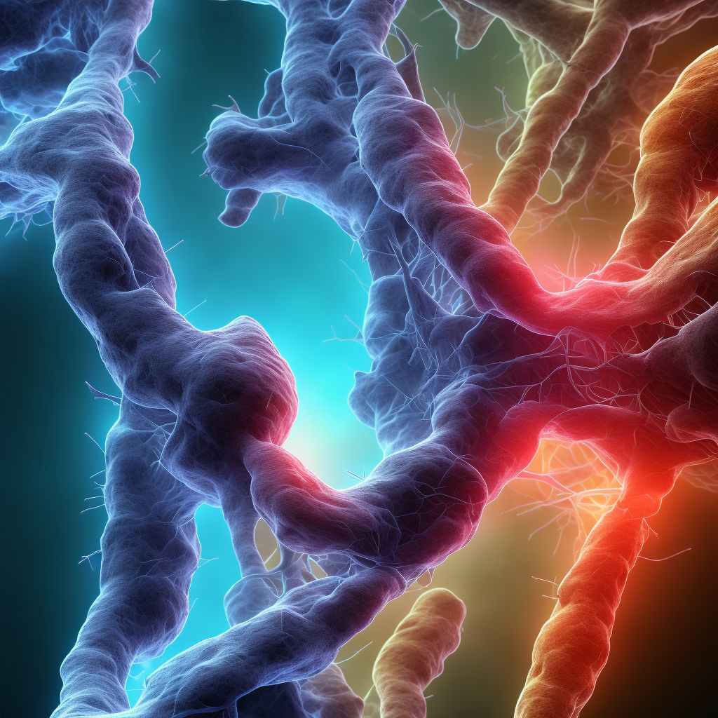 Connective tissue stenosis of neural canal of cervical region digital illustration