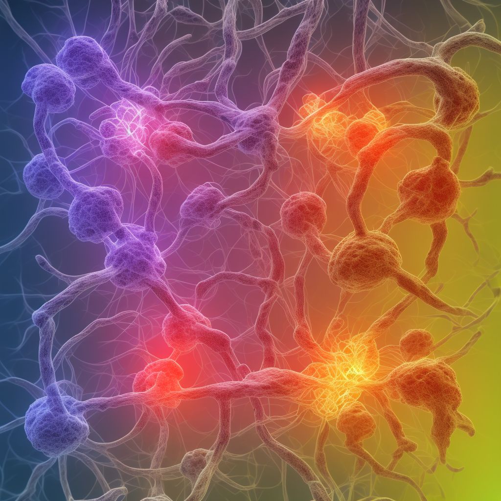 Connective tissue stenosis of neural canal of thoracic region digital illustration